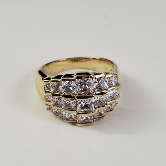 Watch Video / Sterling Silver 925 Pyramid Cluster Ring - Picture 4 of 7